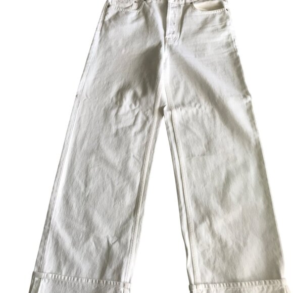 Madewell Low-Slung Baggy Jeans in Pure White size 26 - Picture 5 of 12